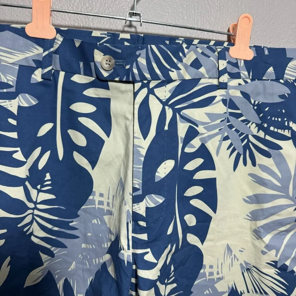Reserve Patrick James Shorts Mens Sz 33 Tropical Palm Print Pima Cotton Golf